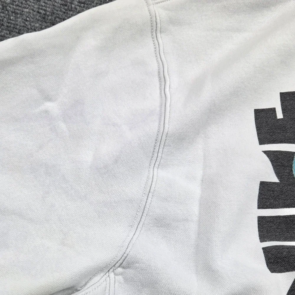 Nike Sportswear Club Fleece Hoodie Mens Large White Graphic Swoosh Streetwear